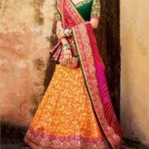 Indian Lehenga - Khadi Silk